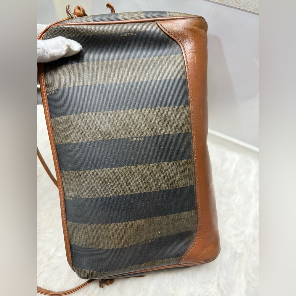 Fendi Black and Brown Striped Bag - Picture 2 of 11